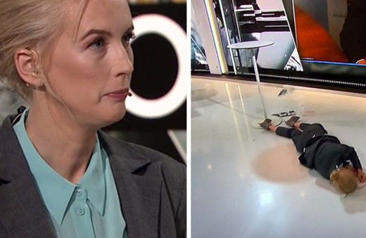 İsveç’te tv sunucusu canlı yayında bayıldı