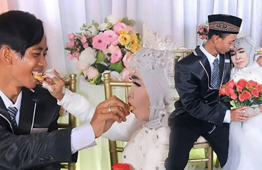 65 yaşındaki kadın evlatlık aldığı genç ile evlendi aşk pozları olay oldu