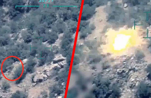 SİHA kaçan teröristi böyle vurdu