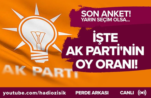 Son anket, yarın seçim olsa... İşte Ak Parti'nin oy oranı!