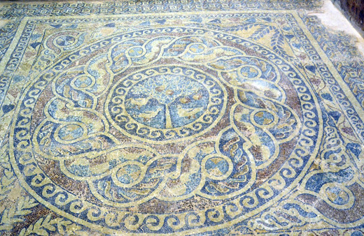 Amasya'daki 1800 yıllık elma ağacı motifli mozaik görenleri büyüledi!