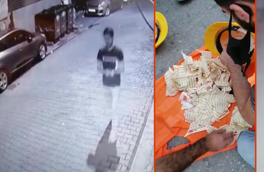 İstanbul'da kameraya yansıyan rezil görüntü! Kur’an-ı Kerim’i yırtarak gezdi