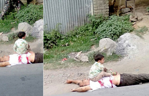 Keşmir'deki çocuk fotoğrafı sosyal medyayı ayağa kaldırdı