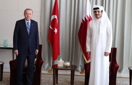Erdoğan, Katar Emiri Şeyh Temim bin Hamed Al Sani ile görüştü