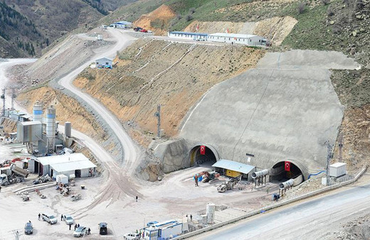 Giresun'da Eğribel tüneli kazı çalışmaları bitti