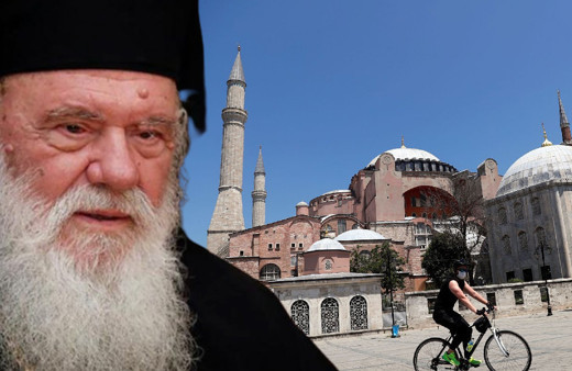 Yunan Başpiskopos Ieronimos'tan ağır tahrik! Türkler Ayasofya'ya cesaret edemez