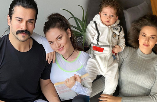 Fahriye Evcen ve Burak Özçivit Karan bebek ile beraber tatilde böyle görüntülendi!
