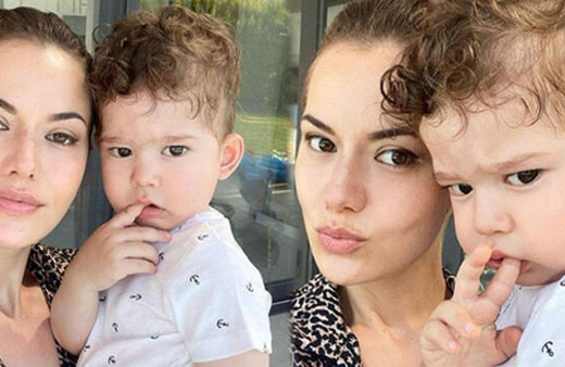 Fahriye Evcen'den Karan bebekle yeni pozlar
