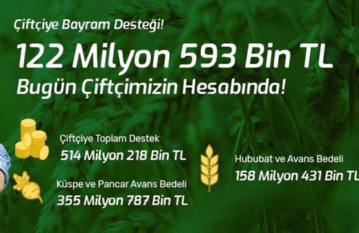 Çiftçiye büyük müjde! 122.5 milyon lira avans bugün hesaplara yatıyor