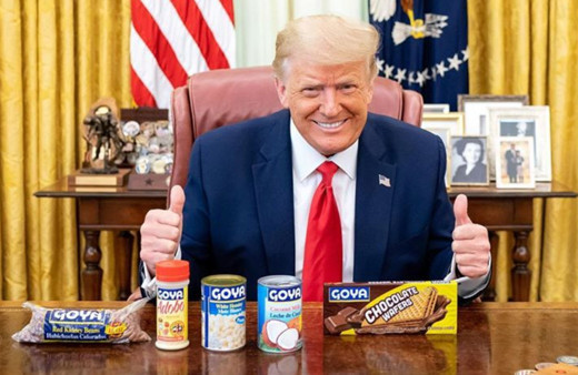 ABD Başkanı Trump Oval Ofis'te 'Goya' reklamı yaptı! Kızı Ivanka da paylaşınca...