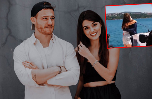 Sen Çal Kapımı dizisinde Hande Erçel ve Kerem Bürsin'in öpüşme videosu olay yarattı