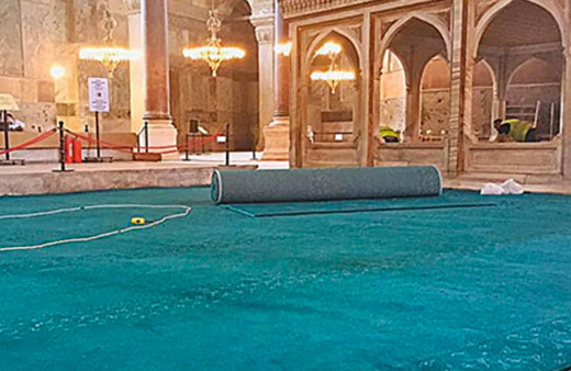 Ayasofya'ya serilen halılarda dikkat çeken özellik! Tüyleri kıbleye doğru yatırılmış