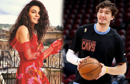 Hercai yıldızı Ebru Şahin ve Cedi Osman öpüşürken yakalandılar