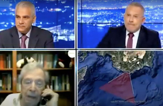 Yunan profesör Dr. Hristos Rozakis ekranda 'Meis Türkiye’ye daha yakın' deyince ihraç edildi