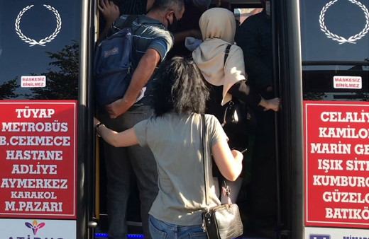 Tıka basa yolculuk devam ediyor! Görüntüler Büyükçekmece'den!