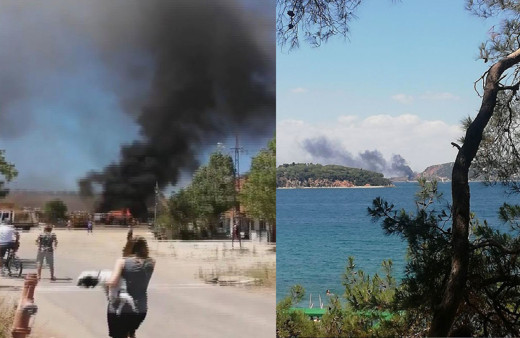 Kınalıada'da hurdalık alanda korkutan yangın