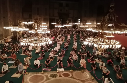 Ayasofya-i Kebir Cami Şerif-in açılışının 3. gününde de sabah namazı yoğunluğu yaşandı