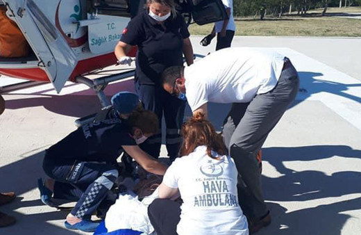 Çankırı'da 21 aylık bebeğin üzeribe televizyon düştü!