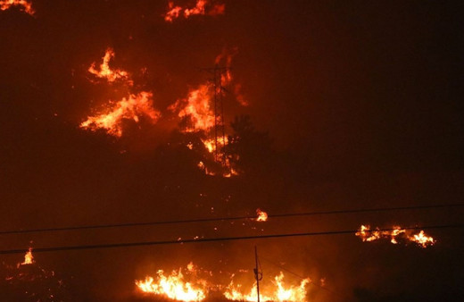 İzmir'in Menderes ilçesindeki yangında bir gözaltı