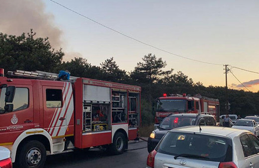 Kayışdağı'nda orman yangını çıktı!