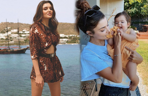 Yeğeniyle pozunu paylaşan Hande Erçel'in ilginç tişörtü fiyatıyla şoke etti