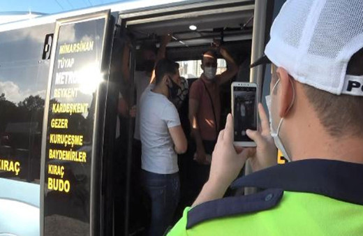 Esenyurt'ta yine aynı manzara! 36 yolcu taşıyan minibüsçüye ceza