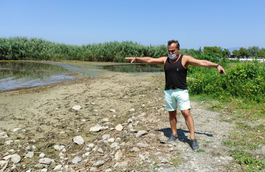 Bursa'da İznik Gölü çekilince halk tedirgin oldu