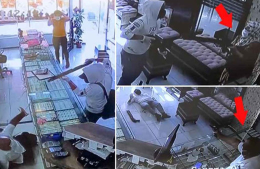 Konya'da film gibi kuyumcu soygun girişimi kamerada