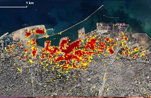 NASA Beyrut'taki patlamanın uydu görüntülerini yayınladı