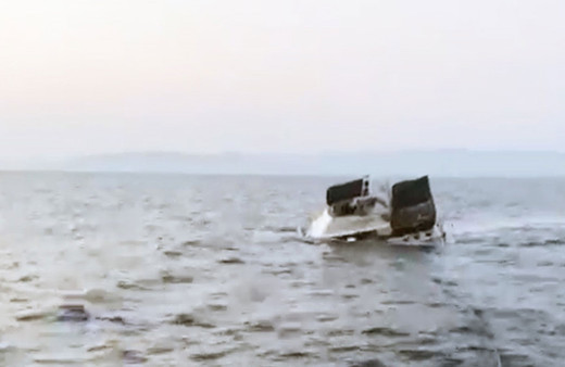 Yunanlıların ateş açtığı teknenin batışının görüntüleri ortaya çıktı