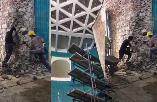 Galata Kulesi'ndeki restorasyon görüntüsü olay oldu! Böyle restorasyon mu olur