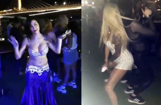 İstanbul Boğazı’nda salgına rağmen “dansözlü” yat partisi