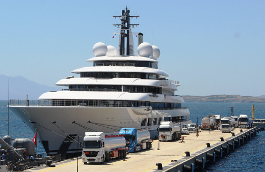 2 milyar dolarlık 'yüzen saray' Bodrum’da! Deposunu 15 tanker ancak doldurabildi