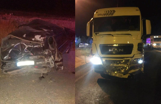 Elazığ'da arızalanan aracı iten iki kişiye tır çarptı 1 ölü 1 yaralı