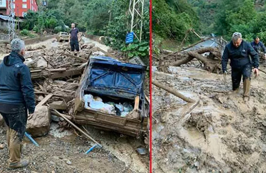 AK Parti Milletvekili Hasan Turan afet bölgesine giderken mahsur kaldı