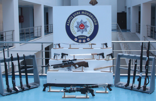 Adana'da 1 haftalık denetimde 41 adet silah ele geçirildi