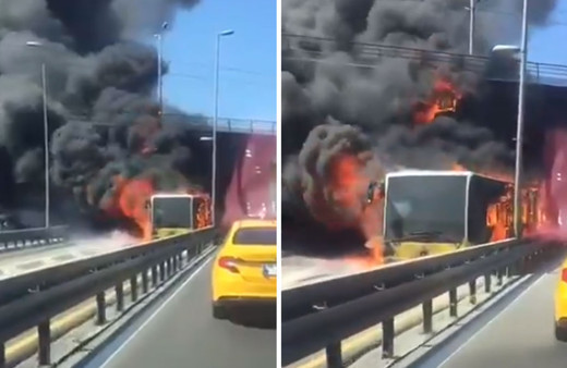 İşte Metrobüs yangınındaki dehşet anları