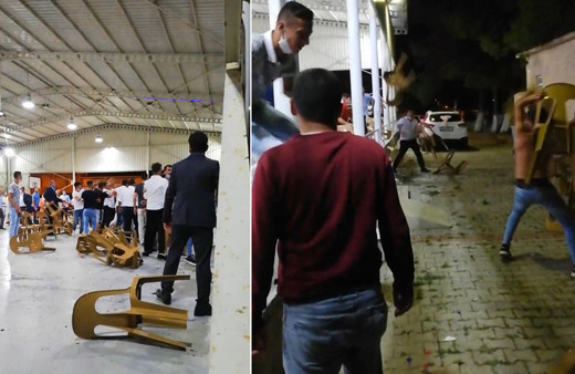 Kırklareli'nde düğünde istek şarkı kavgası sandalyeler havada uçtu