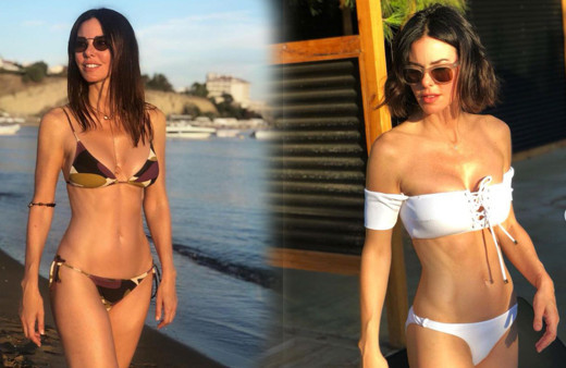 Defne Samyeli'nin bikinili pozları olay oldu! Formda kalmak için haftanın 5 günü dövüşüyor