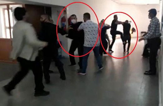 Bursa Adliyesi karıştı! Tekme ve yumruklar havada uçuştu