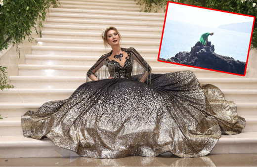 Eski manken Gizem Özdilli poz uğruna yaptığıyla yürekleri ağza getirdi düşüyordu