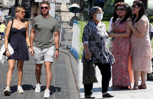 İstanbul'da turistler bile koronavirüs önlemlerini takmıyor