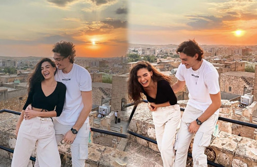 ABD'den ATV Hercai dizisinin çekildiği Mardin'e Cedi Osman Ebru Şahin için geldi