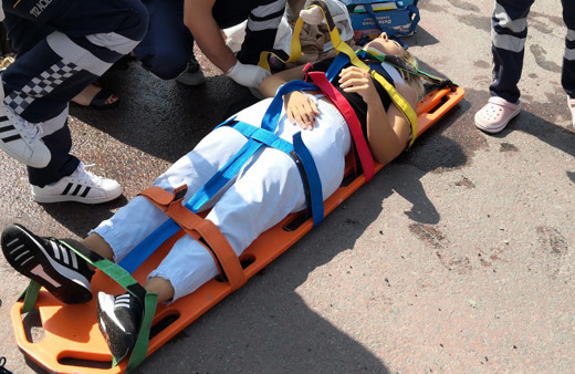 Aksaray'da dehşete düşüren kaza: Kaplumbağayı ezmek istemeyen anne kızıyla takla attı