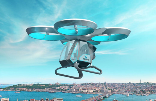 Türkiye'nin ilk uçan arabası Cezeri havalandı