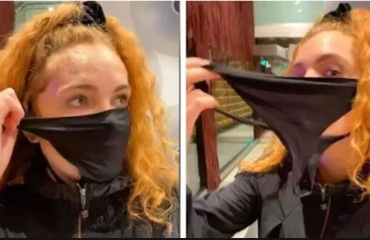 Korona maskesini evde unutunca külodunu yüzüne geçirdi