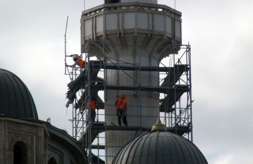 Taksim Camii’nin minareleri tamamen ortaya çıktı son hali böyle görüntülendi