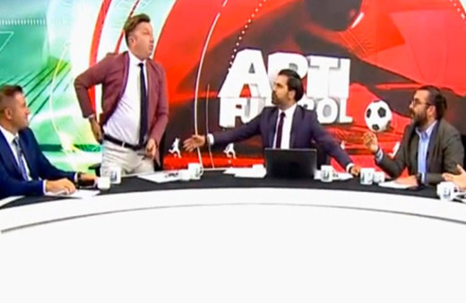 Evren Turhan Emre Bol'la kavga etti canlı yayını terk etti