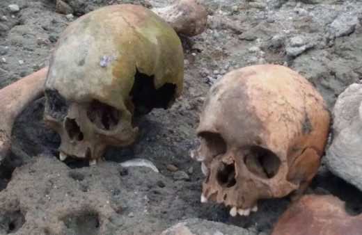 Çanakkale'de gölet havzasında 4 kafatası ve kemikler bulundu