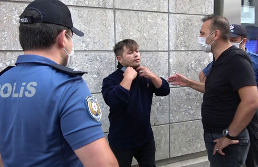 Tuzla'da maskesiz kişi polisi tehdit etti bana teşkilatın numarasını gönderin